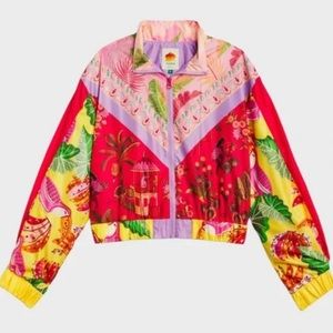 FARM RIO Mixed Scarves Windbreaker - Small - Like New Condition